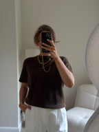 Lexie mouwloze knit bruin