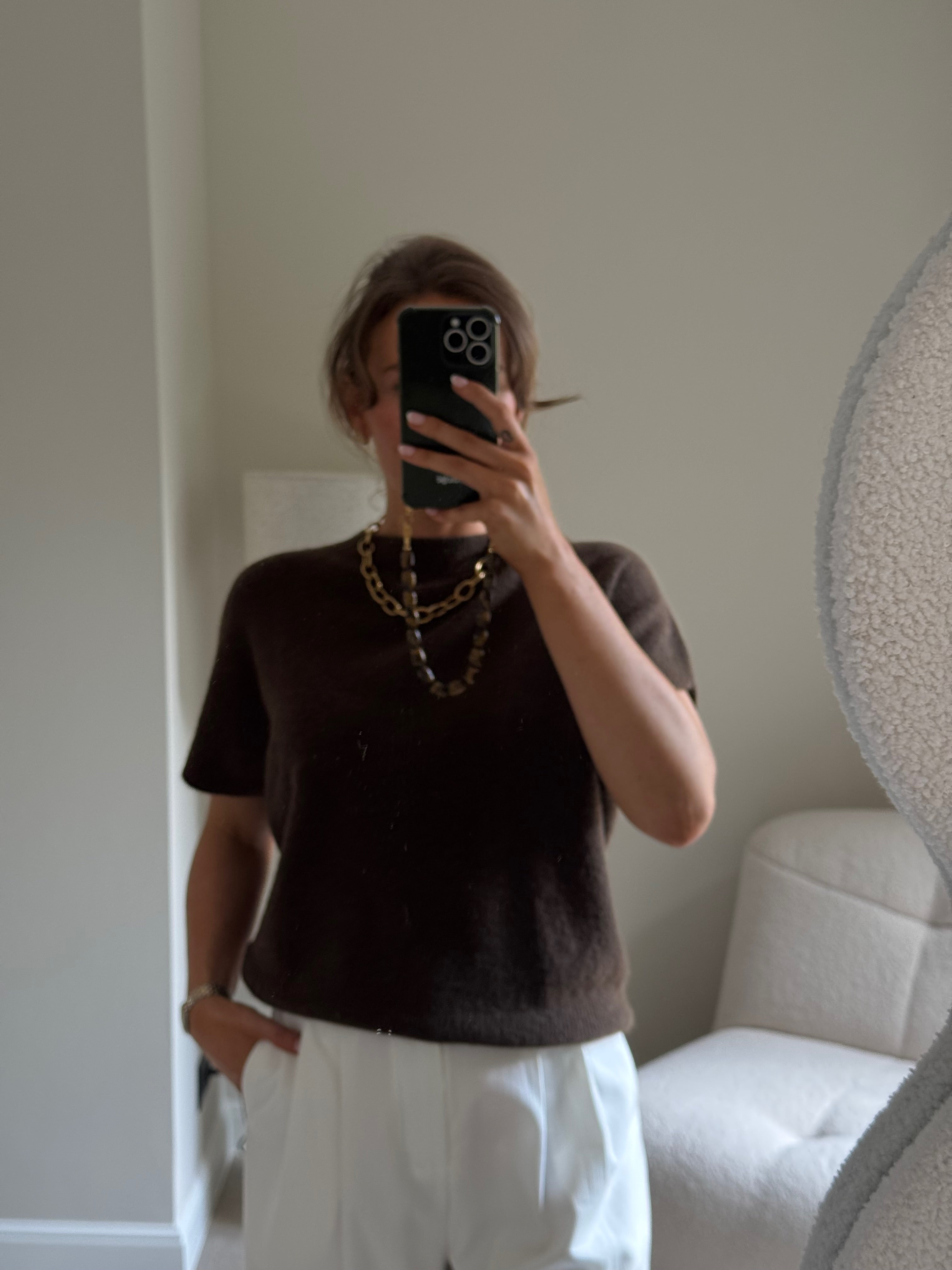 Lexie mouwloze knit bruin