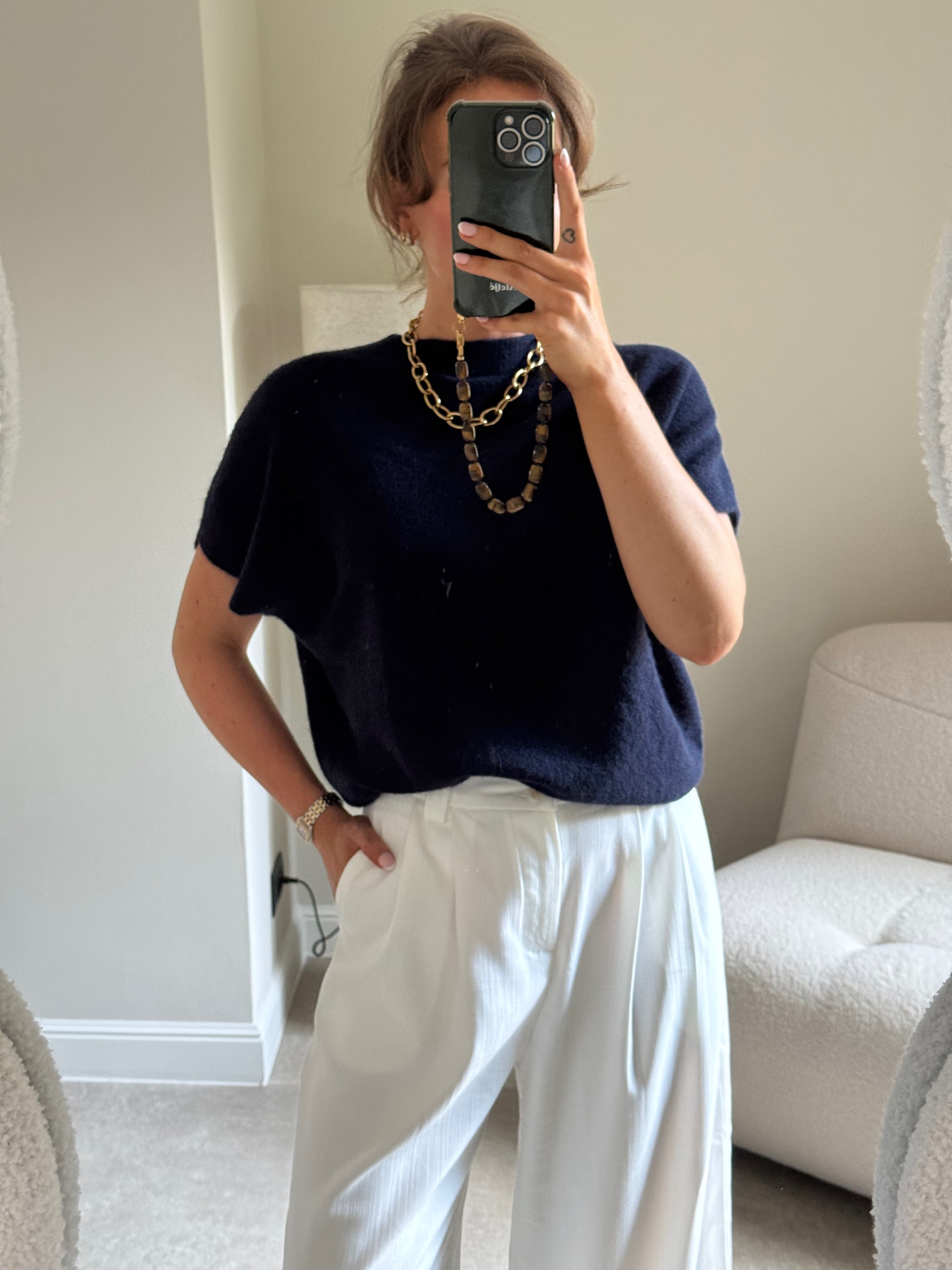 Lexie mouwloze knit marine