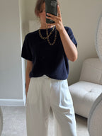 Lexie mouwloze knit marine