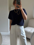 Lexie mouwloze knit marine