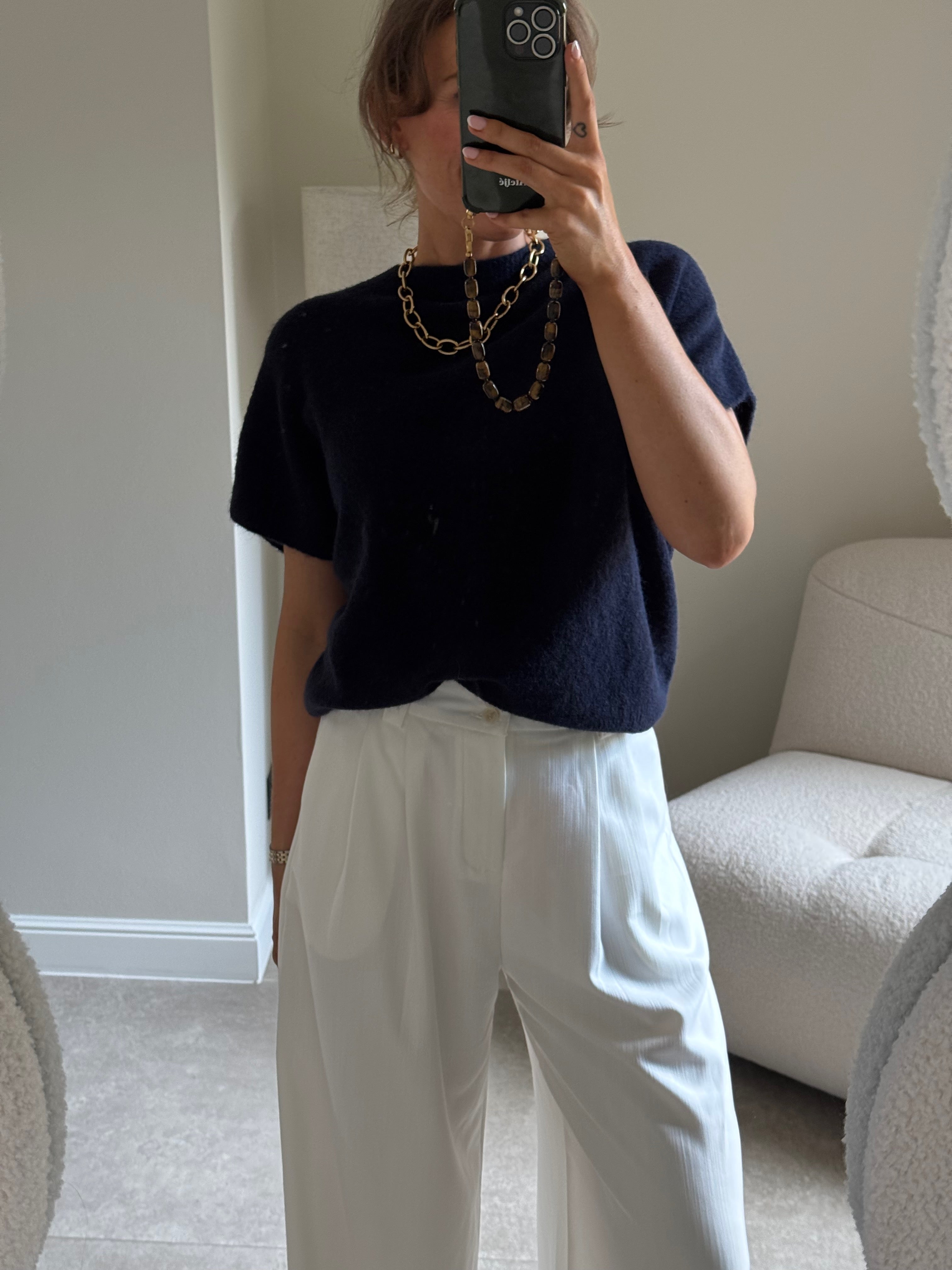 Lexie mouwloze knit marine