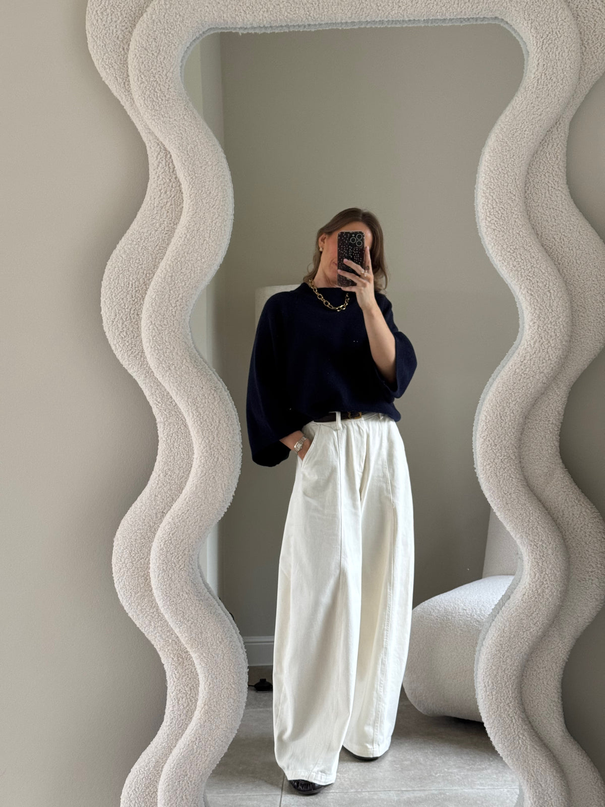 Luka round neck pull marine