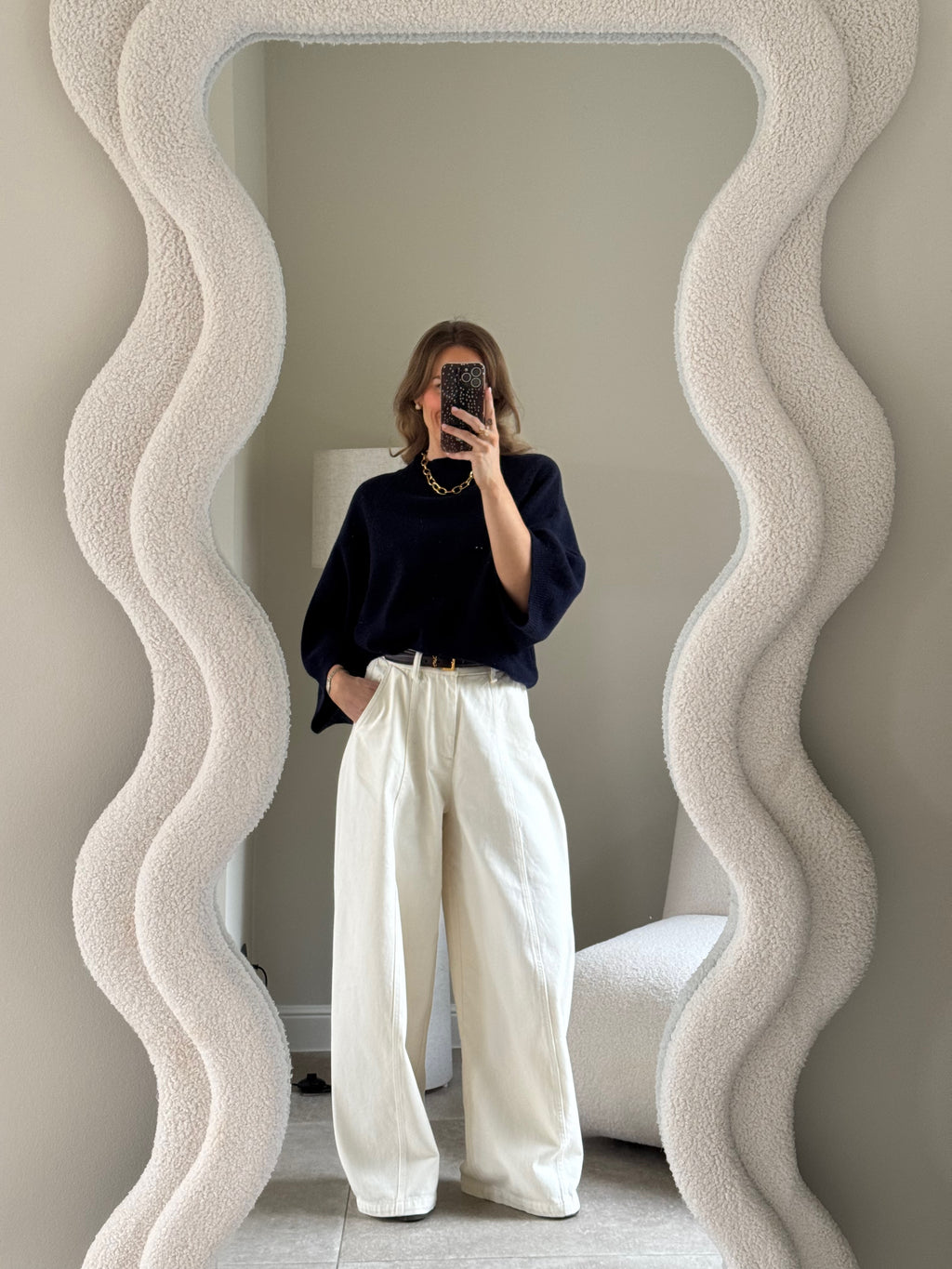 Luka round neck pull marine