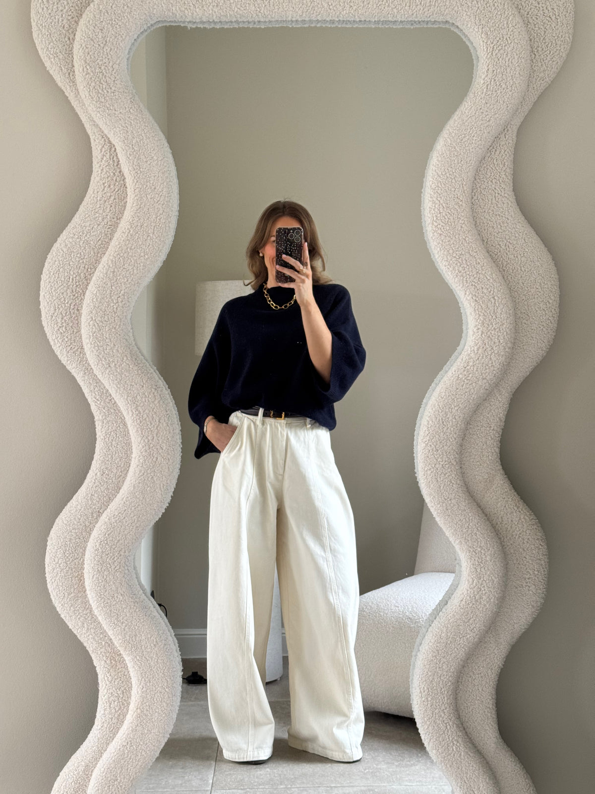 Luka round neck pull marine