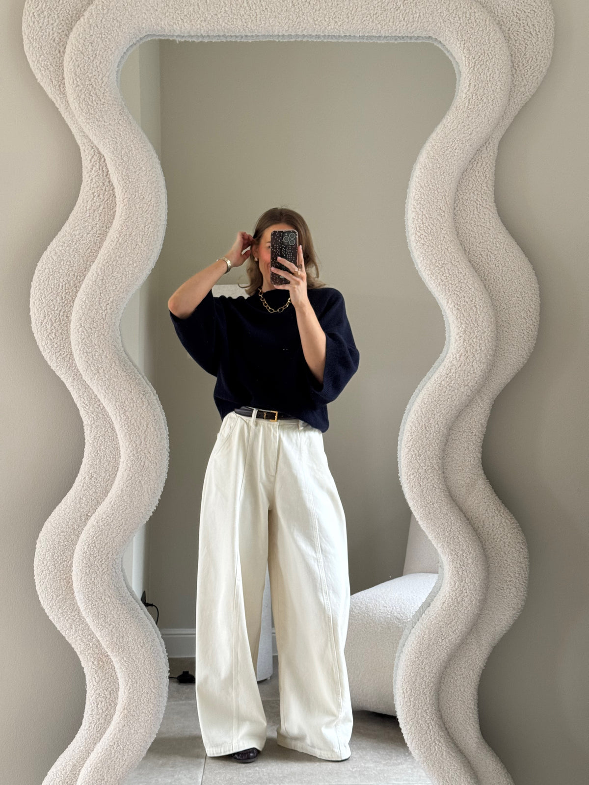 Luka round neck pull marine