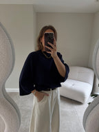 Luka round neck pull marine
