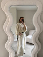 Luka round neck pull crème