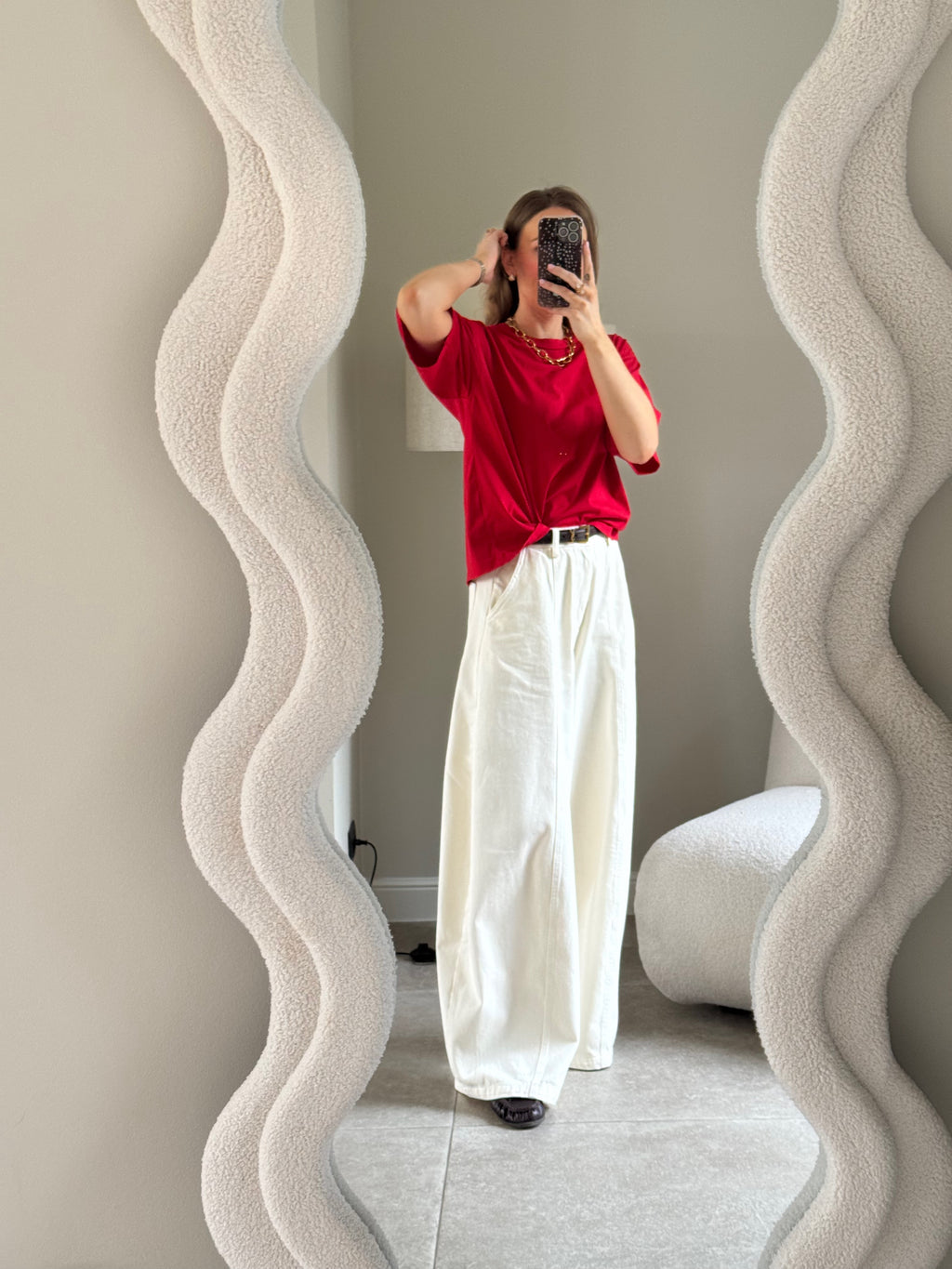 Boxy T-shirt rood