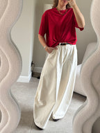 Boxy T-shirt rood
