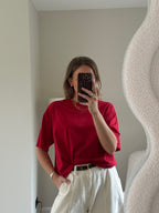 Boxy T-shirt rood
