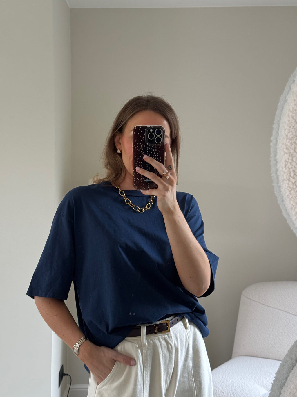 Boxy T-shirt blueberry