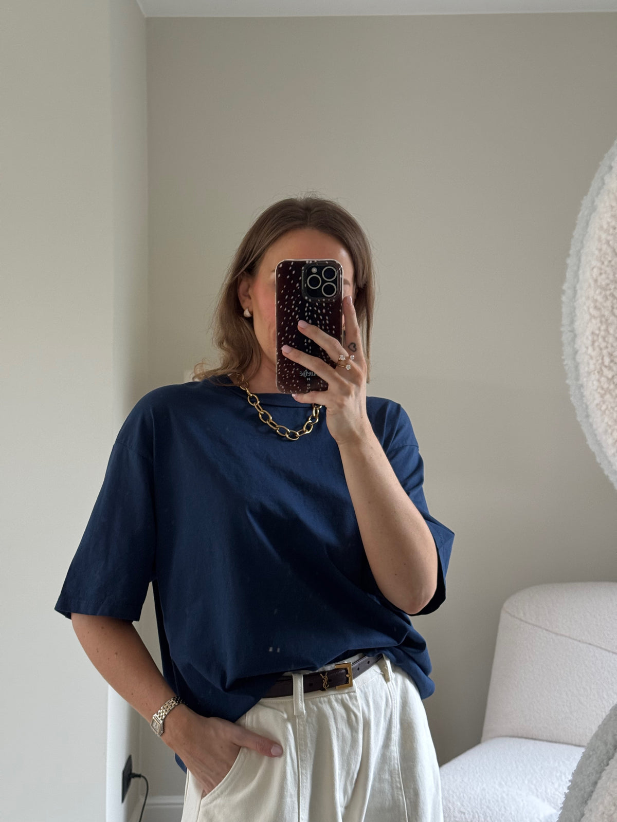 Boxy T-shirt blueberry