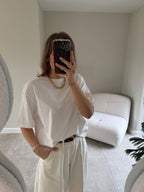 Boxy T-shirt wit