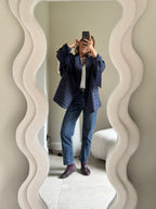 Amelia blazer met fringes marine