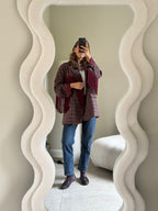 Amelia blazer met fringes bordeaux