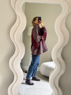Amelia blazer met fringes bordeaux