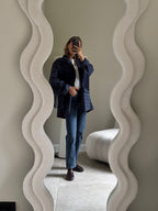 Amelia blazer met fringes marine