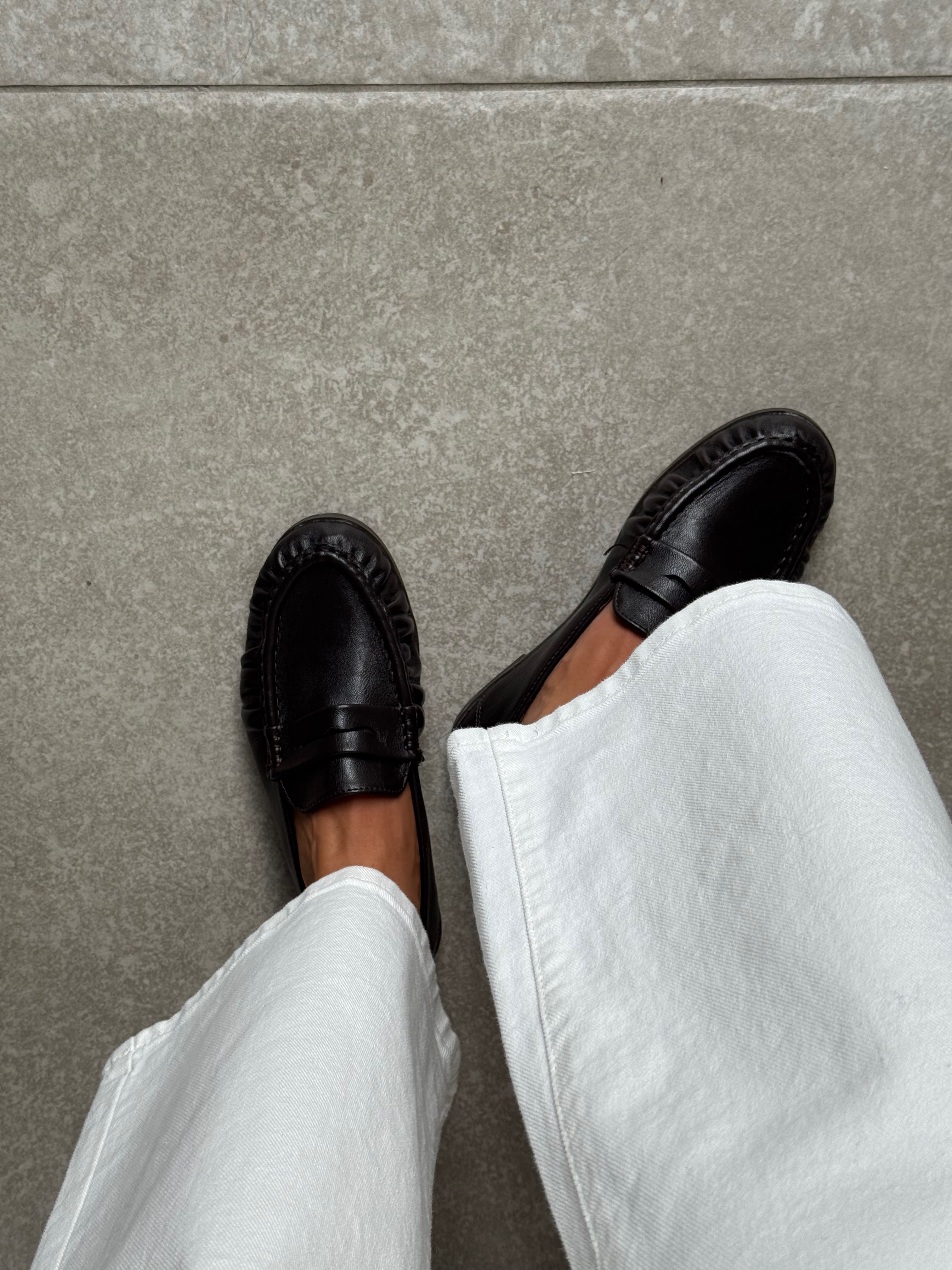 Yuna loafers donkerbruin