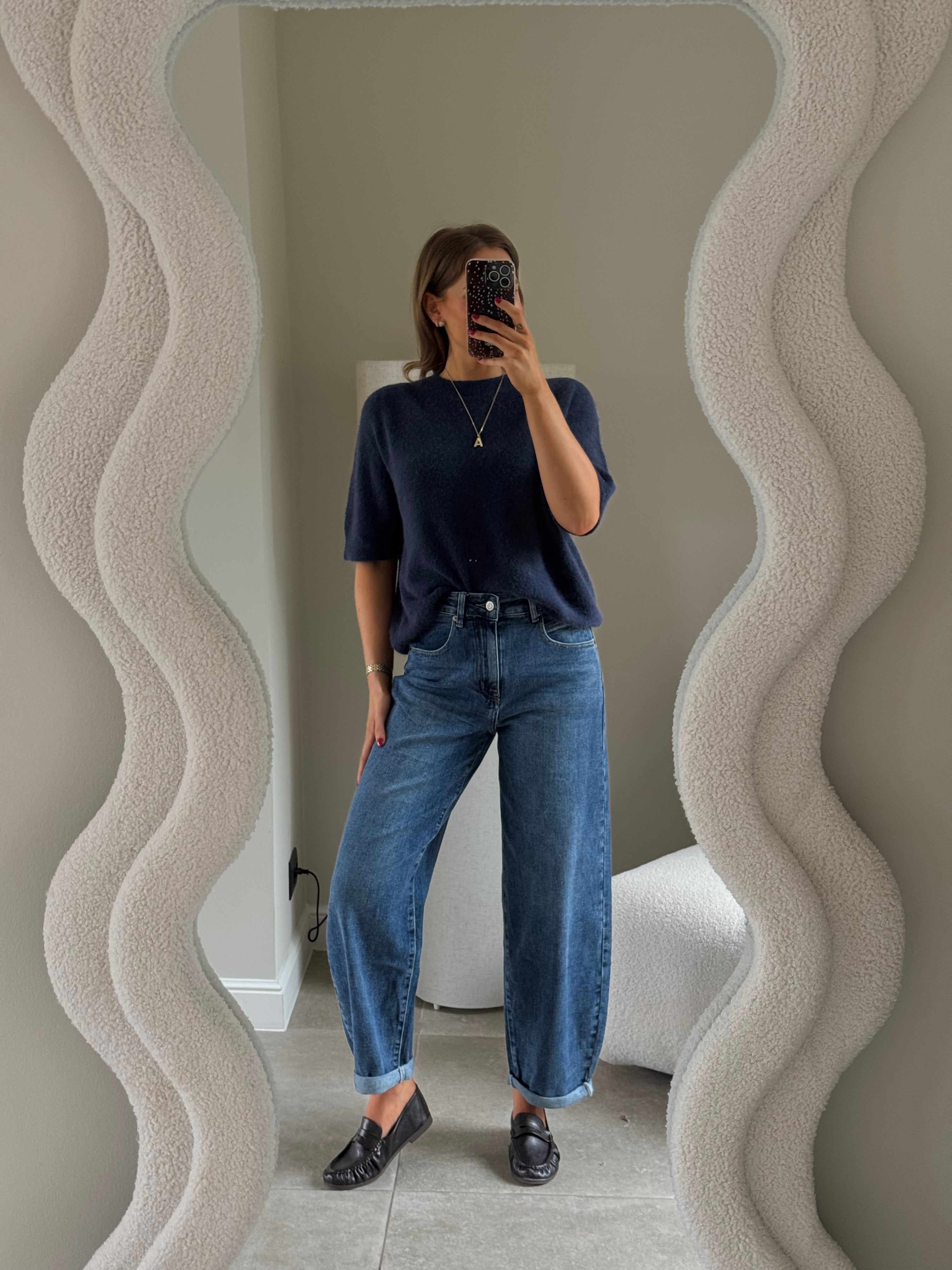 Ophélie balloon jeans dark denim