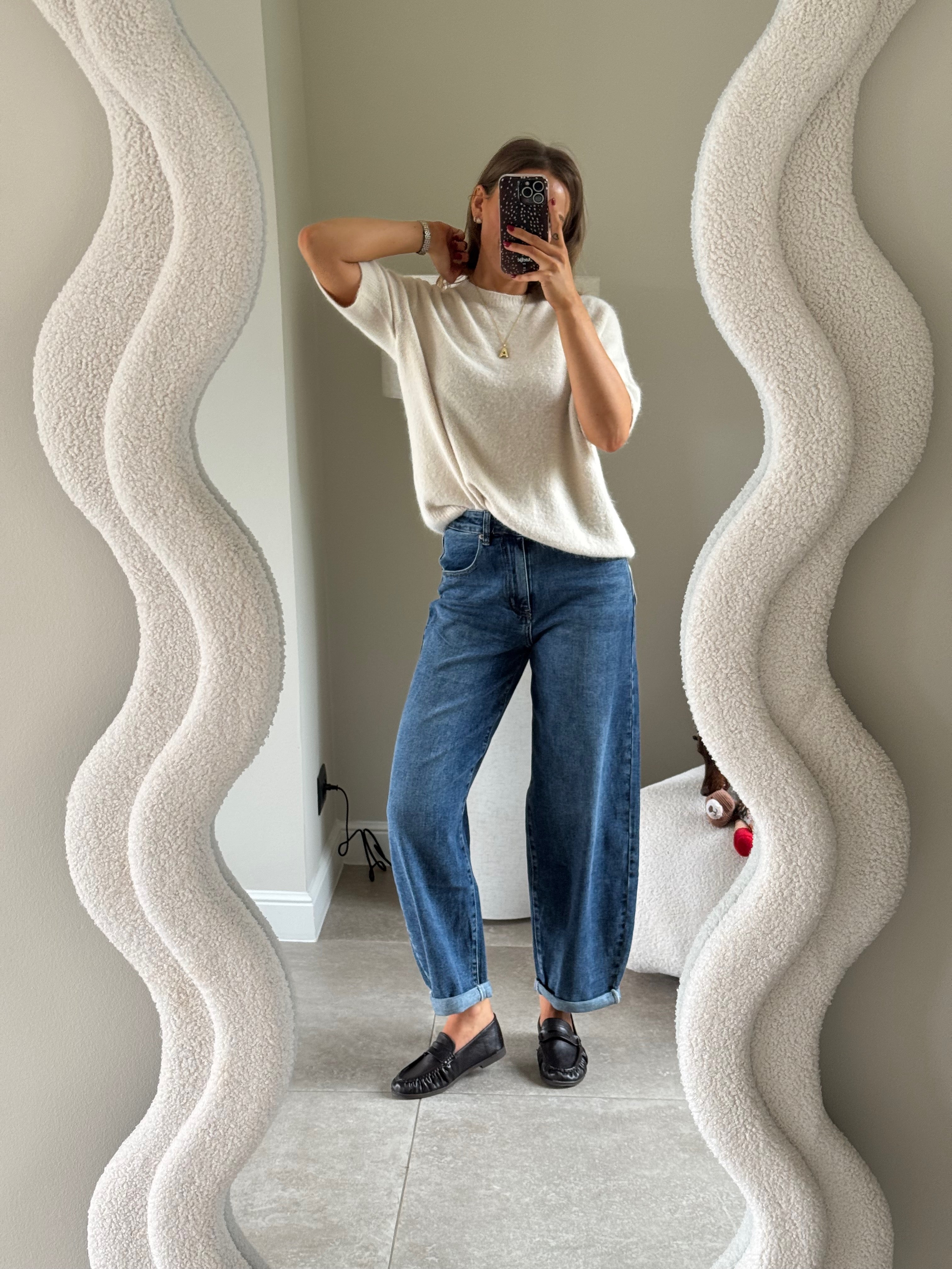 Ophélie balloon jeans dark denim