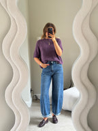 Florien knit met korte mouw acaï
