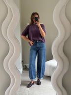 Florien knit met korte mouw acaï