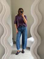 Florien knit met korte mouw acaï