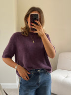Florien knit met korte mouw acaï