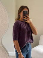 Florien knit met korte mouw acaï