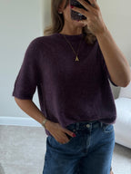 Florien knit met korte mouw acaï