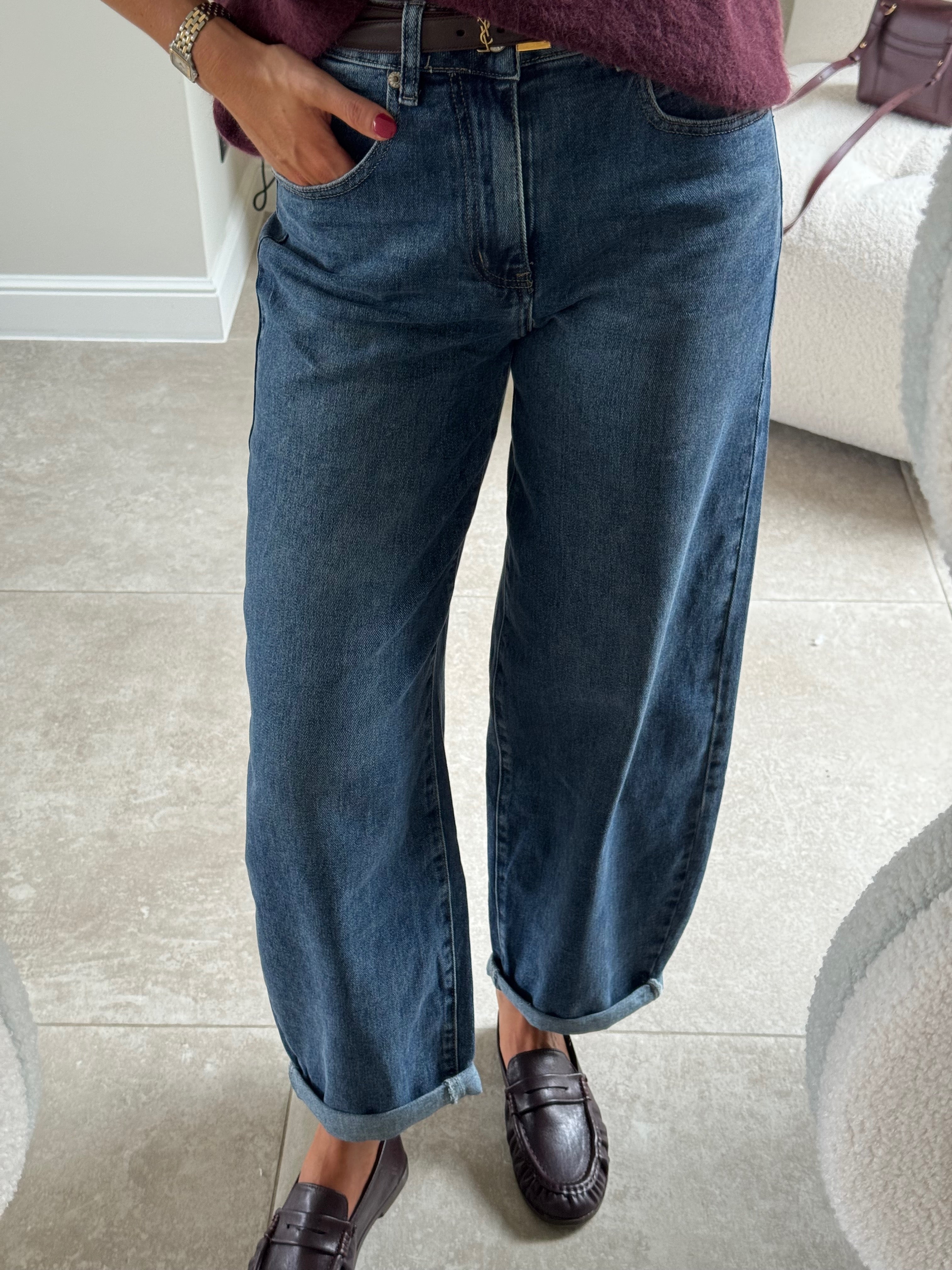 Ophélie balloon jeans dark denim