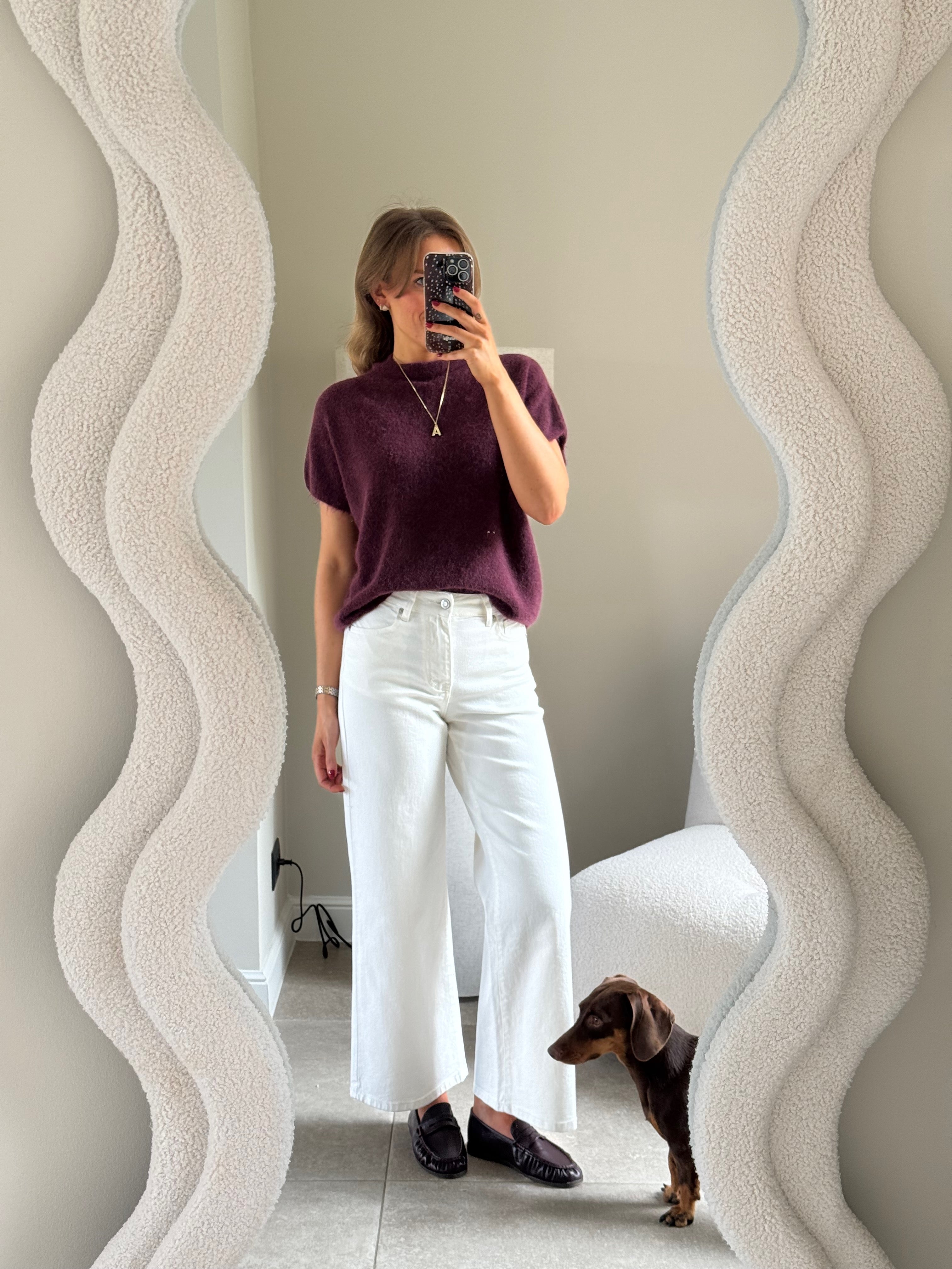 Donna mouwloze knit bordeaux