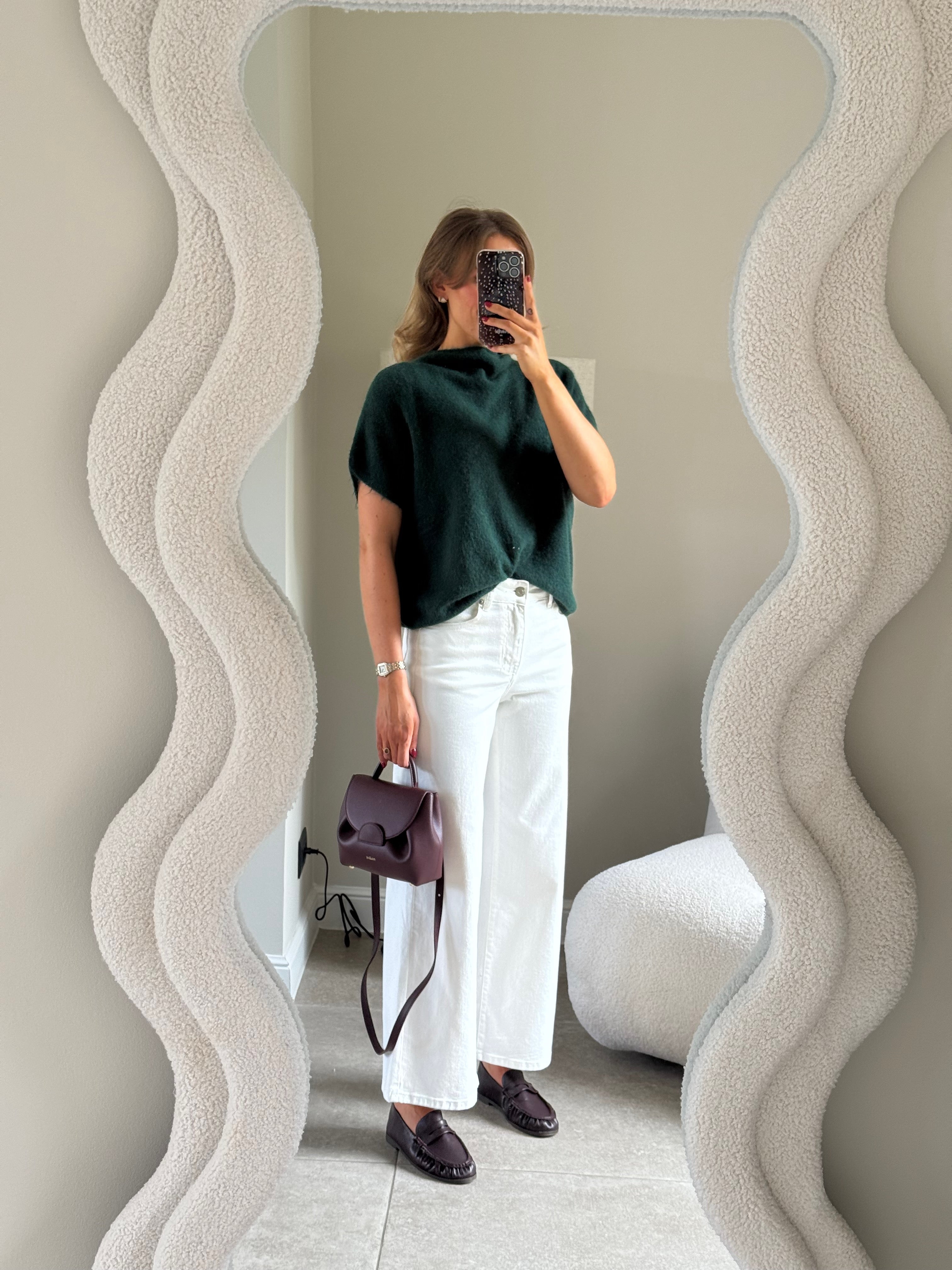 Donna mouwloze knit donkergroen