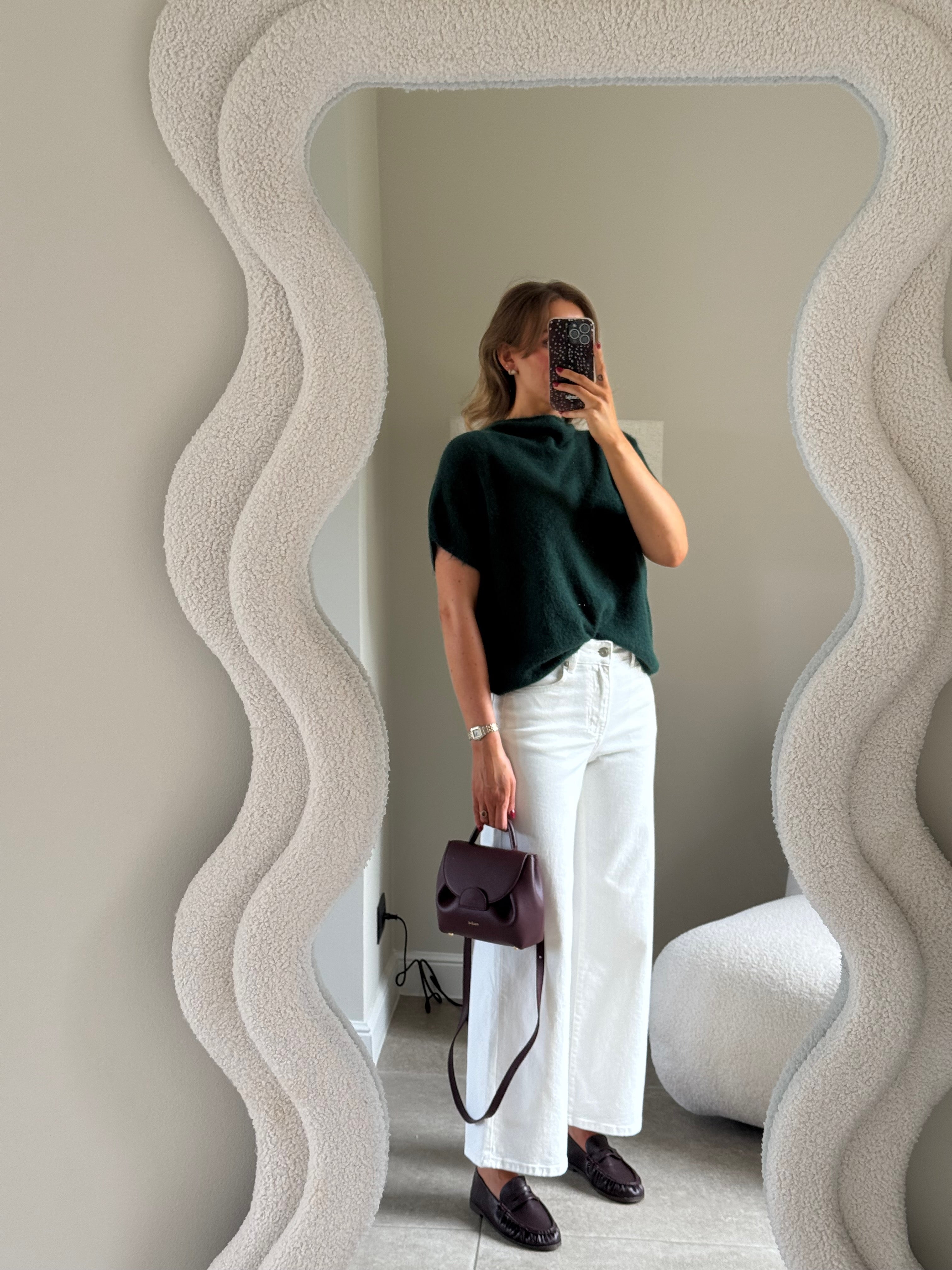 Donna mouwloze knit donkergroen