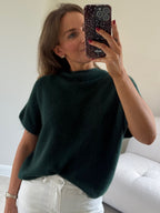 Donna mouwloze knit donkergroen