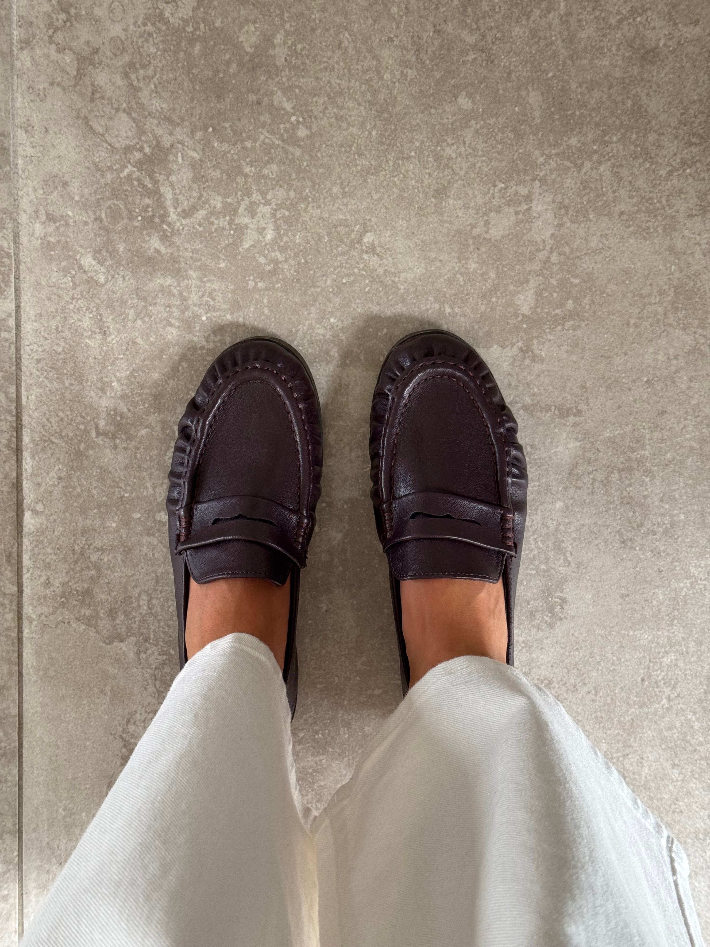 Yuna loafers donker bordeaux