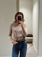 Farah pulletje met detail beige