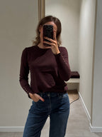 Farah pulletje met detail bruin