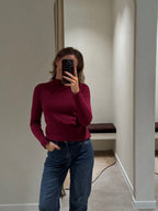 Suzie pulletje met detail bordeaux