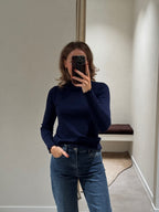 Suzie pulletje met detail marine