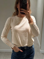Farah pulletje met detail lichtbeige