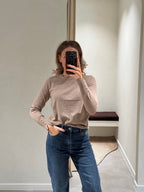 Farah pulletje met detail beige