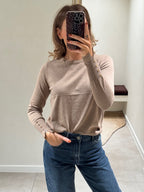 Farah pulletje met detail beige