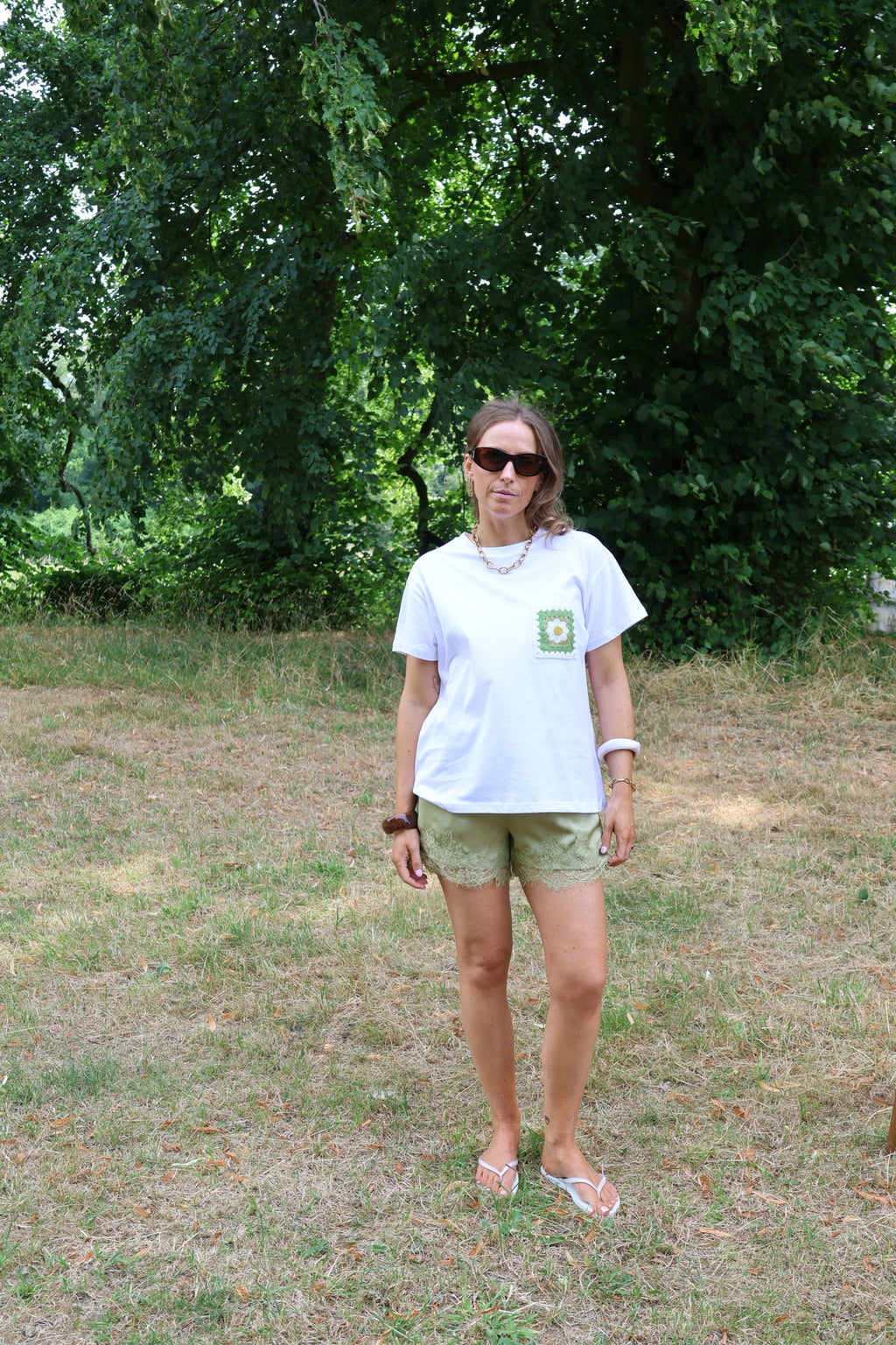 Liv lace short groen