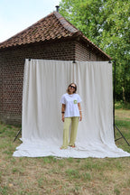 Juna T-shirt wit met borstzakje