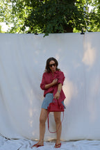 Roxanne geruit hemd rood