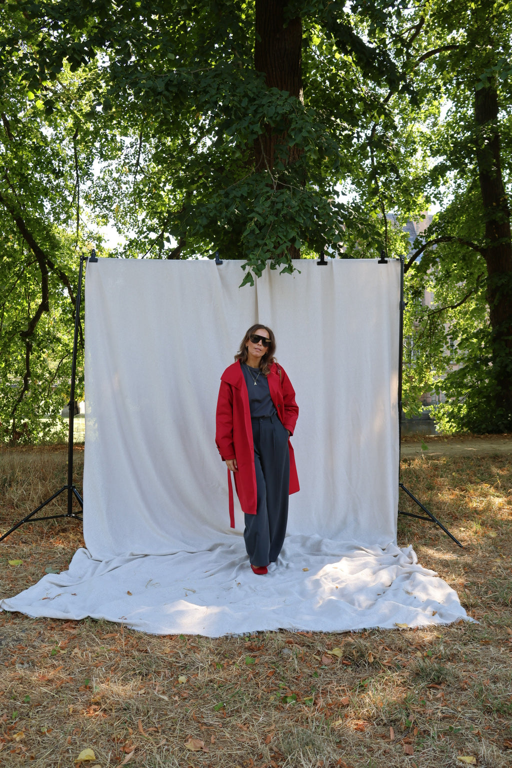 Chiara trenchcoat rood