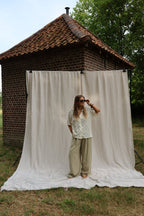 Cilou broderie hemd beige
