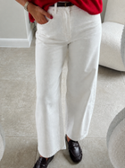 Odette cropped wide leg jeans wit